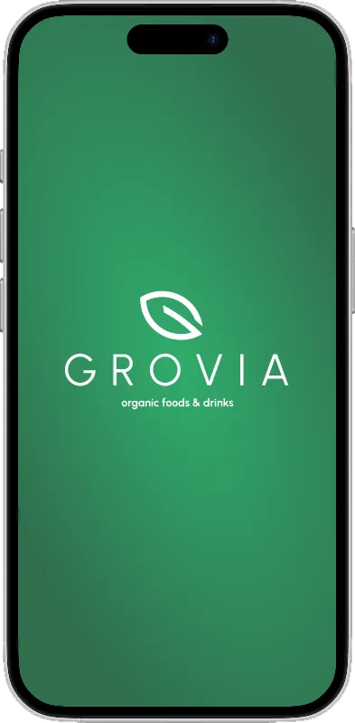 Grovia home screen