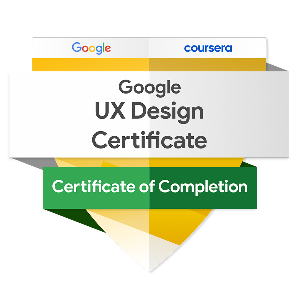 Google UX Design Certificate of Completion badge