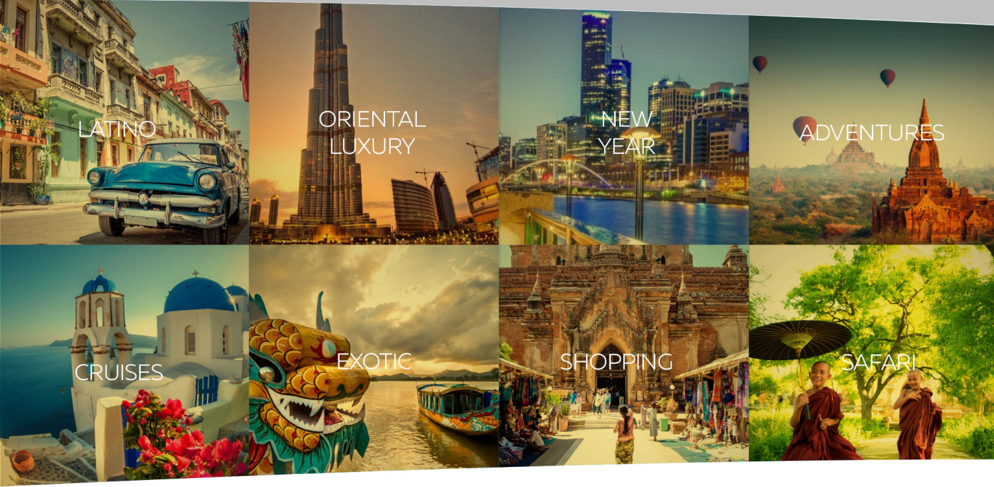 Elfy Tours — Themed travel categories — desktop
