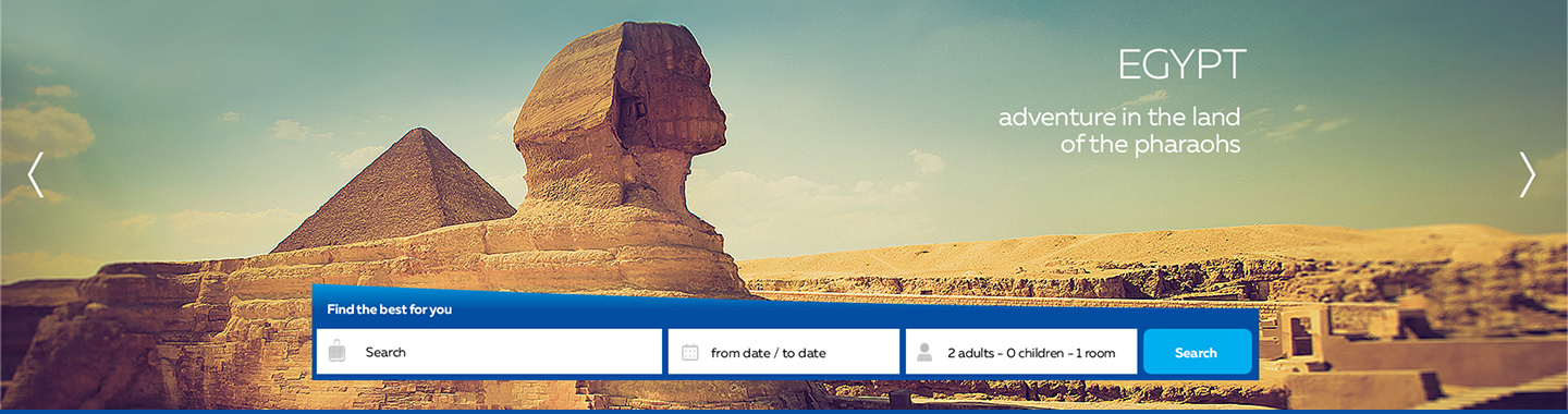 Elfy Tours — Slider & search — desktop