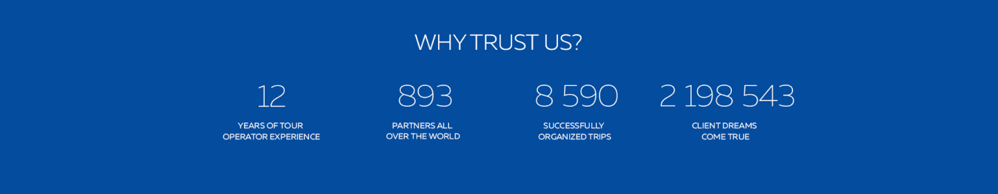 Elfy Tours — Why trust us — statistics band