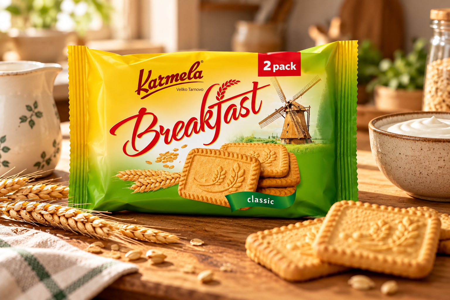 Karmela Breakfast — biscuit packaging range